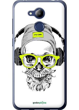 Чехол на huawei honor 6c pro череп в очках и наушниках "4144u-1358-10746"