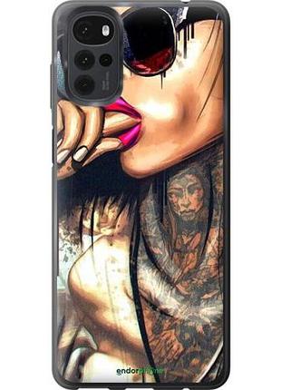 Чехол на motorola g22 девушка в тату "4001u-2681-10746"