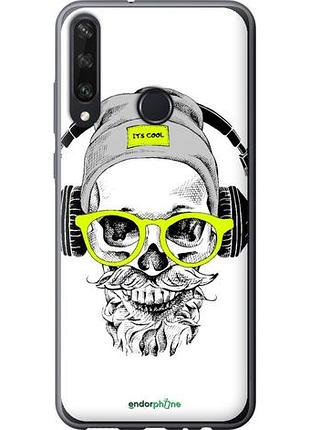 Чохол на huawei y6p череп в окулярах і навушниках "4144u-1952-10746"