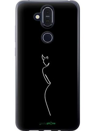 Чехол на nokia 8.1 силуэт1 "4590u-1620-10746"