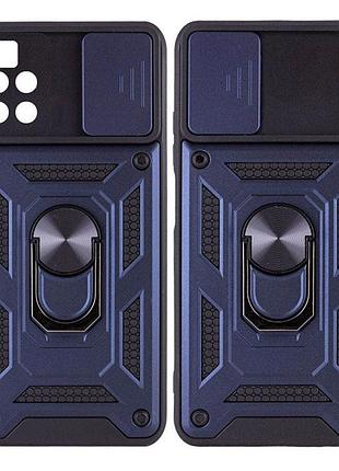 Чехол fiji camera defence для xiaomi redmi note 11 4g бампер с защитой камеры dark blue