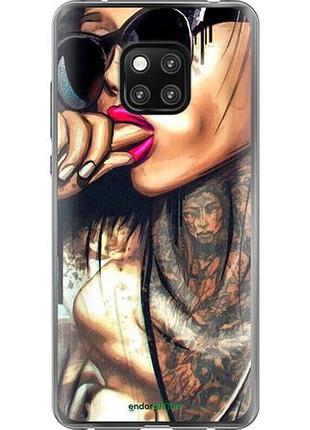 Чехол на huawei mate 20 pro девушка в тату "4001u-1567-10746"
