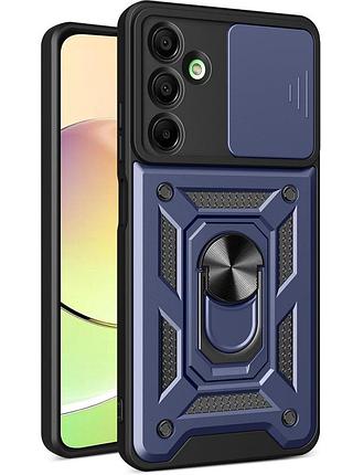 Чохол fiji camera defence для samsung galaxy m13 4g (m135) бампер із захистом камери та підставкою dark blue