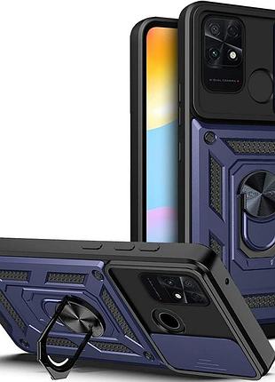 Чехол fiji camera defence для xiaomi poco c40 бампер с защитой камеры dark blue