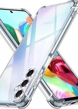 Протиударний силіконовий чохол для samsung a16 прозорий захисні кути