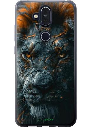 Чехол на nokia 8.1 пламенный лев "6153u-1620-10746"
