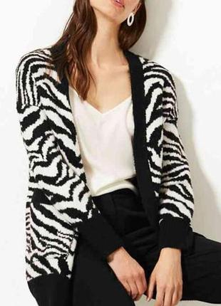 Гарний кардиган тренд сезону принт зебра