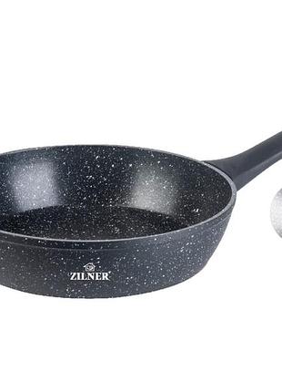 Сковорода zilner zl-7709 с мраморным антипригарным покрытием
