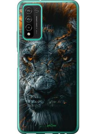 Чехол на huawei honor 10x lite пламенный лев "6153u-2198-10746"