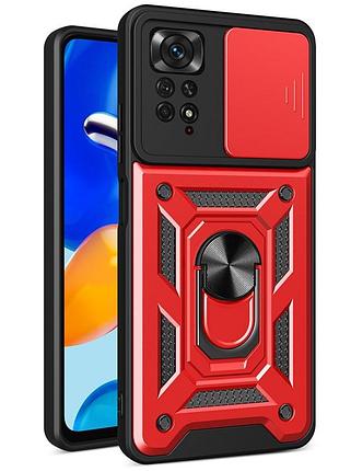 Чехол fiji camera defence для xiaomi redmi note 11 pro global (4g/5g) / note 11e pro с защитой камеры red