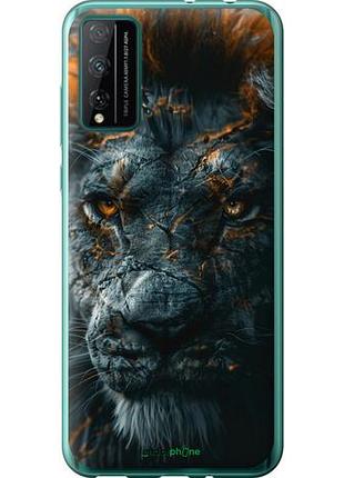 Чехол на huawei honor play 4t pro пламенный лев "6153u-1914-10746"