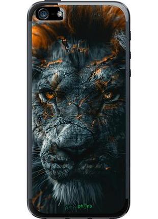 Чехол на iphone se пламенный лев "6153u-214-10746"