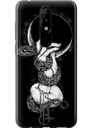 Чехол на nokia 5.1 plus змея в руке "4149u-1543-10746"