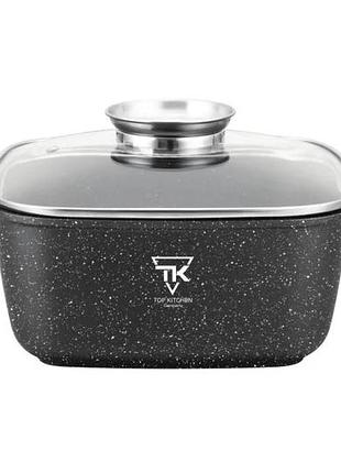 Каструля top kitchen (чорна в білу точку 28 см) tk 00056 (6 шт./яский)
