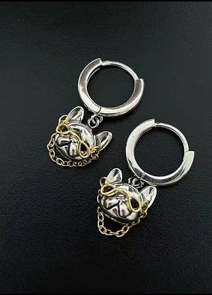 Сережки бульдог конго