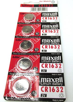 Батарейка maxell cr1632 3.0v 125mah для часов, литиевая, 1 шт.