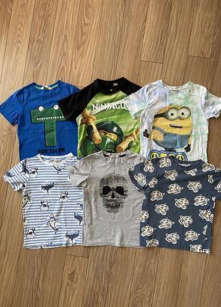 Футболка h&m для хлопчика 7-8 років, розмір 122-128. ціна вказана за 6 штук.