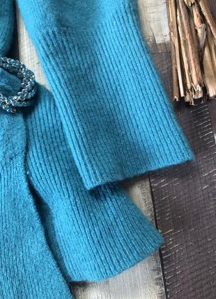 Свитер ангоровый +овечья шерсть , свитер на запах с брошью oasis3 фото