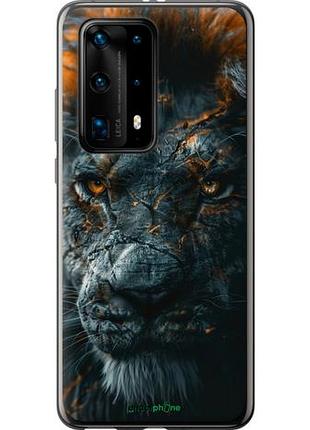 Чехол на huawei p40 pro plus пламенный лев "6153u-1917-10746"