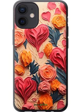 Чехол на iphone 12 mini сердечки 3 "5661u-2071-10746"