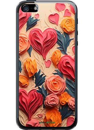 Чехол на iphone 5s сердечки 3 "5661u-21-10746"