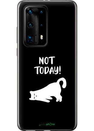 Чехол на huawei p40 pro plus уставший кот "4535u-1917-10746"