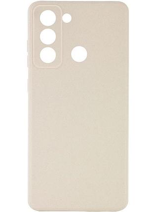 Чехол fiji style для tecno pop 5 lte (bd4 / bd4a / bd4i) силикон бампер с защитой блока камер античный белый