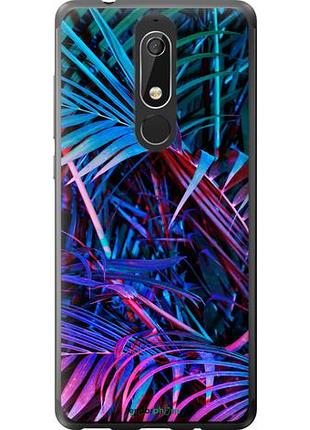 Чехол на nokia 5.1 папоротник под ультрафиолетом "4069u-1529-10746"