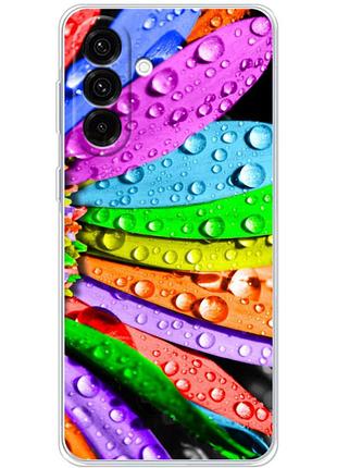 Чехол силиконовый с картинкой на samsung galaxy a56 (566) (цветные листья)