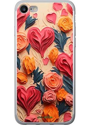 Чехол на iphone se 2020 сердечки 3 "5661u-2013-10746"