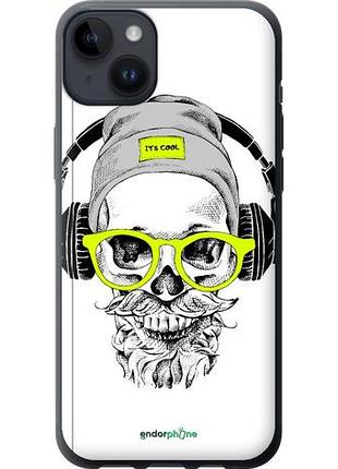 Чохол на iphone 14 plus череп в окулярах і навушниках "4144u-2645-10746"