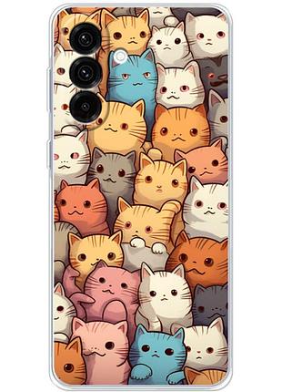 Чехол силиконовый с картинкой на samsung galaxy a26 (a266) (котики)