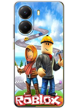 Чехол силиконовый с картинкой на xiaomi poco x7 pro (роблокс, roblox)