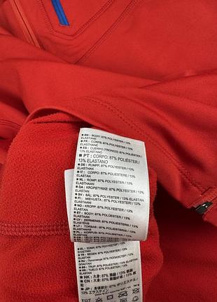 Чоловіча спортивна флісова червона кофта salomon advancedskin повсякденна трекінгова на замку 7