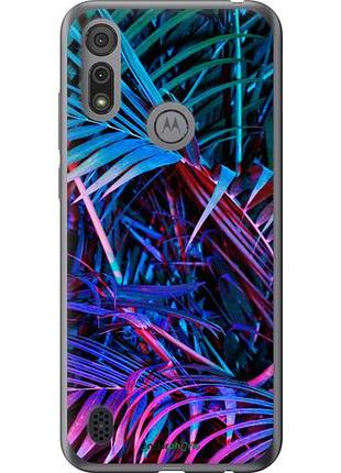 Чехол на motorola e6i папоротник под ультрафиолетом "4069u-2355-10746"
