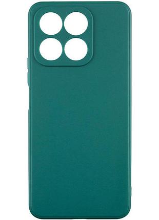 Чехол fiji style для honor x8a силикон бампер с защитой блока камер темно-зеленый