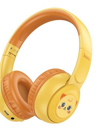 Навушники bluetooth бездротові hoco w60 накладні дитячі з мікрофоном yellow