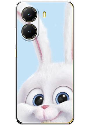 Чехол силиконовый с картинкой на xiaomi poco x7 pro (кролик снежок)