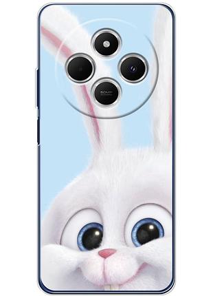 Чохол силіконовий з картинкою на xiaomi poco c75 (кролик сніжок)