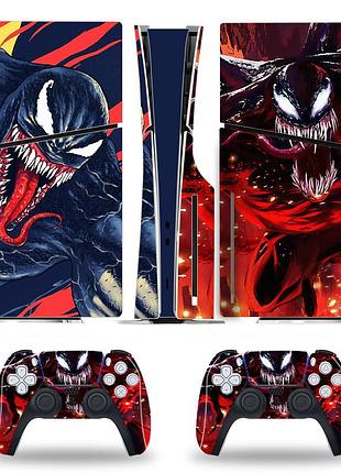 Вінілова наклейка venom для playstation 5 slim de ps5 slim de