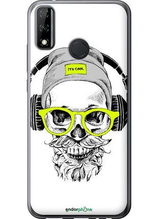 Чохол на huawei y8s череп в окулярах і навушниках "4144u-2027-10746"