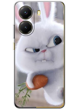 Чехол силиконовый с картинкой на xiaomi poco x7 pro (кролик снежок)