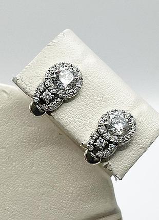 Сережки серебряные с кубическим цирконием 3,01 г