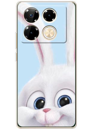 Чохол силіконовий з картинкою на infinix note 40 pro (кролик сніжок)