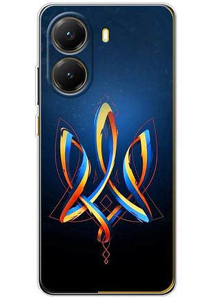 Чохол силіконовий з картинкою на xiaomi poco x7 pro (патріотичний, герб україни)