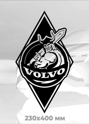 Вінілова наліпка на авто volvo 23х40 см