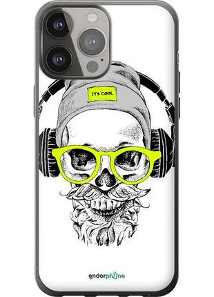 Чехол на iphone 13 pro max череп в очках и наушниках "4144u-2371-10746"