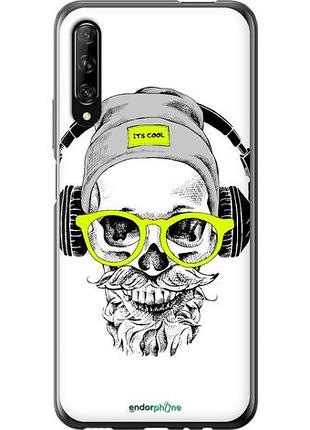 Чохол на huawei p smart pro череп в окулярах і навушниках "4144u-1906-10746"