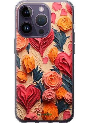 Чехол на iphone 14 pro сердечки 3 "5661u-2646-10746"