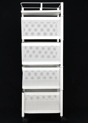 Полка товарная раздвижная 4 яруса 29.5 x 76.5 x 29 см